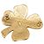 Spilla a quadrifoglio in resina placcata oro Chanel Gold CC - vista 2