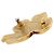 Spilla a quadrifoglio in resina placcata oro Chanel Gold CC - vista 4
