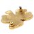 Spilla a quadrifoglio in resina placcata oro Chanel Gold CC - vista 5