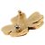 Spilla a quadrifoglio in resina placcata oro Chanel Gold CC - vista 6