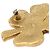 Spilla a quadrifoglio in resina placcata oro Chanel Gold CC - vista 7