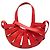 Bottega Veneta Borsa The Shell Piccola in pelle di vitello rossa