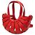 Bottega Veneta Borsa The Shell Piccola in pelle di vitello rossa - vista 2