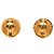 Orecchini a clip rotondi trapuntati Chanel Gold CC placcati oro - vista 2