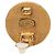 Orecchini a clip rotondi smaltati placcati oro Chanel Gold CC - vista 3