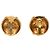 Orecchini a clip Chanel Gold CC placcati oro dome - vista 2