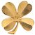 Spilla Chanel Gold CC Quadrifoglio placcata oro spazzolato