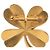 Spilla Chanel Gold CC Quadrifoglio placcata oro spazzolato - vista 3