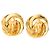 Orecchini a clip Chanel Gold CC placcati oro con perle finte - vista 2