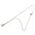 Collana con pendente Chanel Silver CC in ottone e strass