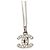 Collana con pendente Chanel Silver CC in ottone e strass - vista 4