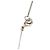 Collana con pendente Chanel Silver CC in ottone e strass - vista 5