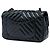 Chanel Black Mini Rectangular Classic Chevron Crumpled Patent So Black Single Flap - vista 2
