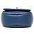 Chanel Blue Mini CC Chevron Lambskin Reversed Round Flap - vista 3