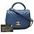 Chanel Blue Mini CC Chevron Lambskin Reversed Round Flap - vista 7