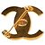 Spilla Chanel Gold CC Placcata Oro con Chiusura Turnlock - vista 3