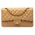 Chanel Beige Medium Classic Lambskin Double Flap