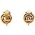 Orecchini a clip rotondi Chanel Gold CC placcati in oro