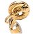 Orecchini a clip rotondi Chanel Gold CC placcati in oro - vista 3