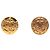Orecchini a clip rotondi Chanel Gold CC placcati oro
