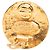 Orecchini a clip rotondi Chanel Gold CC placcati oro - vista 3