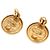 Orecchini a clip Chanel Gold CC placcati oro - vista 3