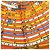 Foulard di seta Hermès Orange Dies et Hore 45 - vista 3