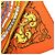 Foulard di seta Hermès Orange Dies et Hore 45 - vista 4