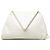 Clutch angular BV Trine de piel blanca Bottega Veneta