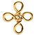 Spilla a nodo infinito Chanel Gold CC placcata in oro