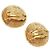 Orecchini a clip rotondi intrecciati Chanel Gold CC placcati oro - vista 2