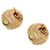 Orecchini a clip rotondi intrecciati Chanel Gold CC placcati oro - vista 3