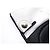 LUVAS SEM DEDOS CHANEL LOGO CC T7.5 EM COURO PERFURADO PRETO E BRANCO - vista 3