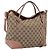 GUCCI GG Canvas Hand Bag 2way Beige Gold 353120