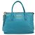 Miu Miu Tote Bag Leather Light Blue Gold - vista 13