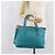 Miu Miu Tote Bag Leather Light Blue Gold - vista 29