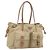 PRADA Tote Bag Nylon Beige Silver