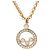Pendente rotondo Chopard Happy Diamonds in oro giallo 18K con diamanti e 3 diamanti mobili - vista 2