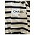 T-shirt a righe in cotone Chanel nero e bianco logo CC - vista 5