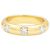 Autre Marque Anello a fascia in oro giallo e tre diamanti a castone.