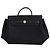 Borsa a mano Hermès Herbag nera in pelle