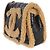 Borsa a patta Chanel CC Mania in shearling di pecora stropicciato nero lucido - vista 3