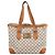 Borsa a tracolla Louis Vuitton Hampstead MM Damier Azur in Beige N51206