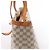 Borsa a tracolla Louis Vuitton Hampstead MM Damier Azur in Beige N51206 - vista 4