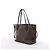 Borsa a tracolla Louis Vuitton Neverfull PM Damier Ebene in marrone N51109 - vista 3
