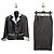 Completo due pezzi Chanel in pelle di agnello nera Sz.40/36 usato