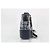 Borsa Chanel Gabrielle in tweed blu e pelle blu - vista 4