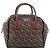 Burberry TB Half Cube Duffle in pelle con monogramma impresso