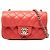 Bolso bandolera Chanel Classic Single Flap Extra Mini Rectangular de piel de cordero rojo