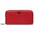 Cartera larga Prada Saffiano roja con cremallera